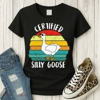 Certified Silly Goose Funny Goose Lover Farmer Farm Life Women's T-Shirt thumb 3