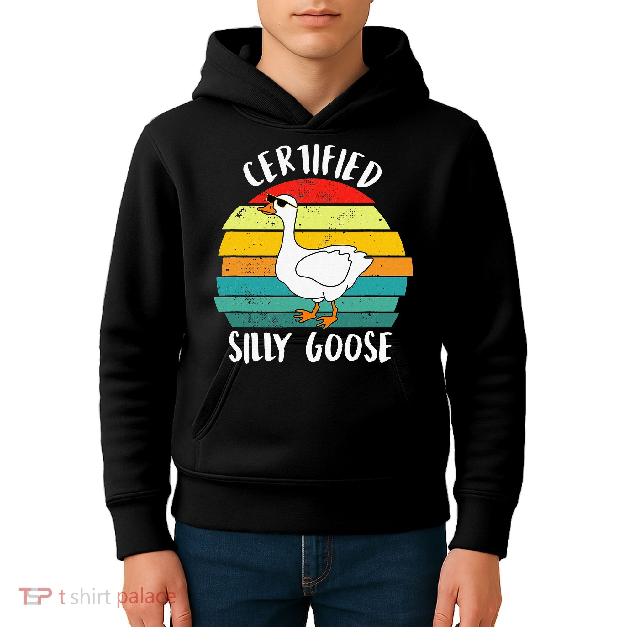 Certified Silly Goose Funny Goose Lover Farmer Farm Life Kids Hoodie