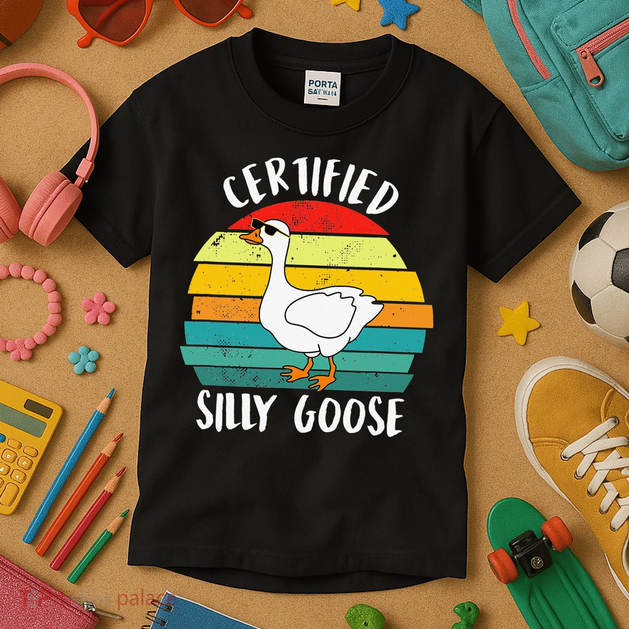 Certified Silly Goose Funny Goose Lover Farmer Farm Life Kids T-Shirt