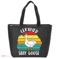 Certified Silly Goose Funny Goose Lover Farmer Farm Life Tote Bag thumb 0