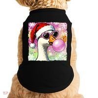 Cool Silly Goose Santa Christmas Bubble Gum Doggie Tank thumb 0