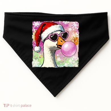 Cool Silly Goose Santa Christmas Bubble Gum USA-Made Doggie Bandana
