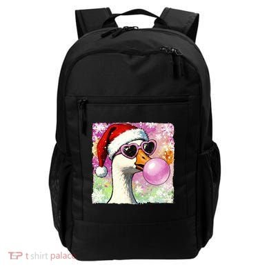 Cool Silly Goose Santa Christmas Bubble Gum Backpack