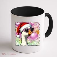 Cool Silly Goose Santa Christmas Bubble Gum Coffee Mug thumb 1