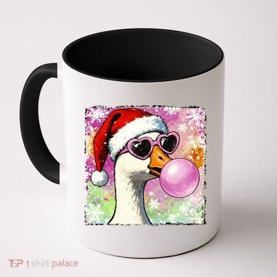 Cool Silly Goose Santa Christmas Bubble Gum Coffee Mug