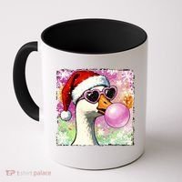 Cool Silly Goose Santa Christmas Bubble Gum Coffee Mug thumb 0