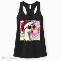 Cool Silly Goose Santa Christmas Bubble Gum Women's Tank Top thumb 0