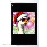 Cool Silly Goose Santa Christmas Bubble Gum Golf Towel thumb 0
