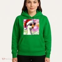 Cool Silly Goose Santa Christmas Bubble Gum Hoodie thumb 5