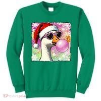 Cool Silly Goose Santa Christmas Bubble Gum Sweatshirt thumb 0