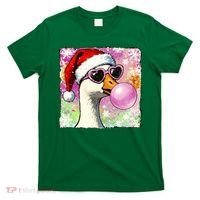Cool Silly Goose Santa Christmas Bubble Gum T-Shirt thumb 0