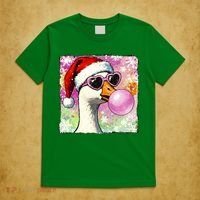 Cool Silly Goose Santa Christmas Bubble Gum T-Shirt thumb 5