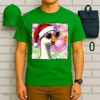 Cool Silly Goose Santa Christmas Bubble Gum T-Shirt thumb 6