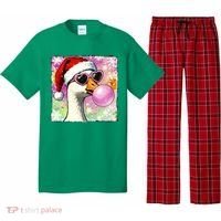 Cool Silly Goose Santa Christmas Bubble Gum Pajama Set thumb 0