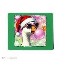 Cool Silly Goose Santa Christmas Bubble Gum Mousepad thumb 0