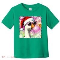 Cool Silly Goose Santa Christmas Bubble Gum Toddler T-Shirt thumb 0