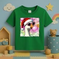 Cool Silly Goose Santa Christmas Bubble Gum Toddler T-Shirt thumb 3