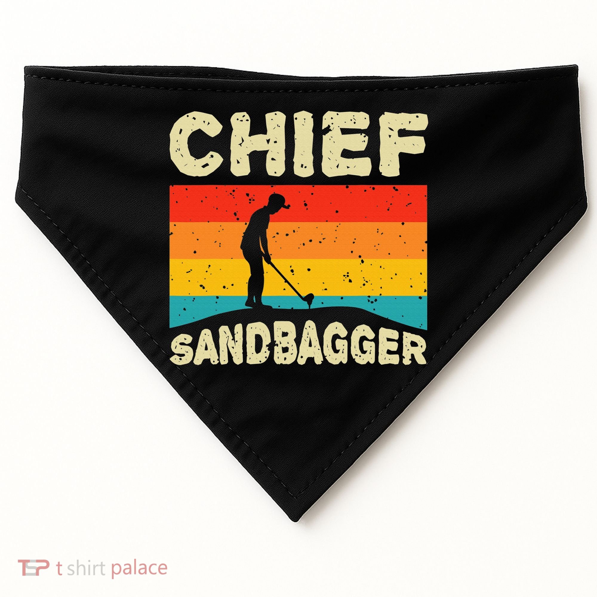 Chief Sandbagger Golfer Player Golf Lover USA-Made Doggie Bandana