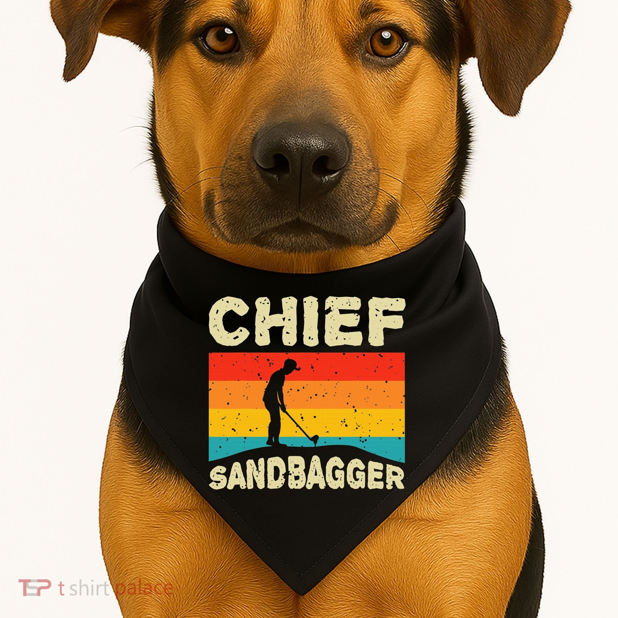 Chief Sandbagger Golfer Player Golf Lover USA-Made Doggie Bandana