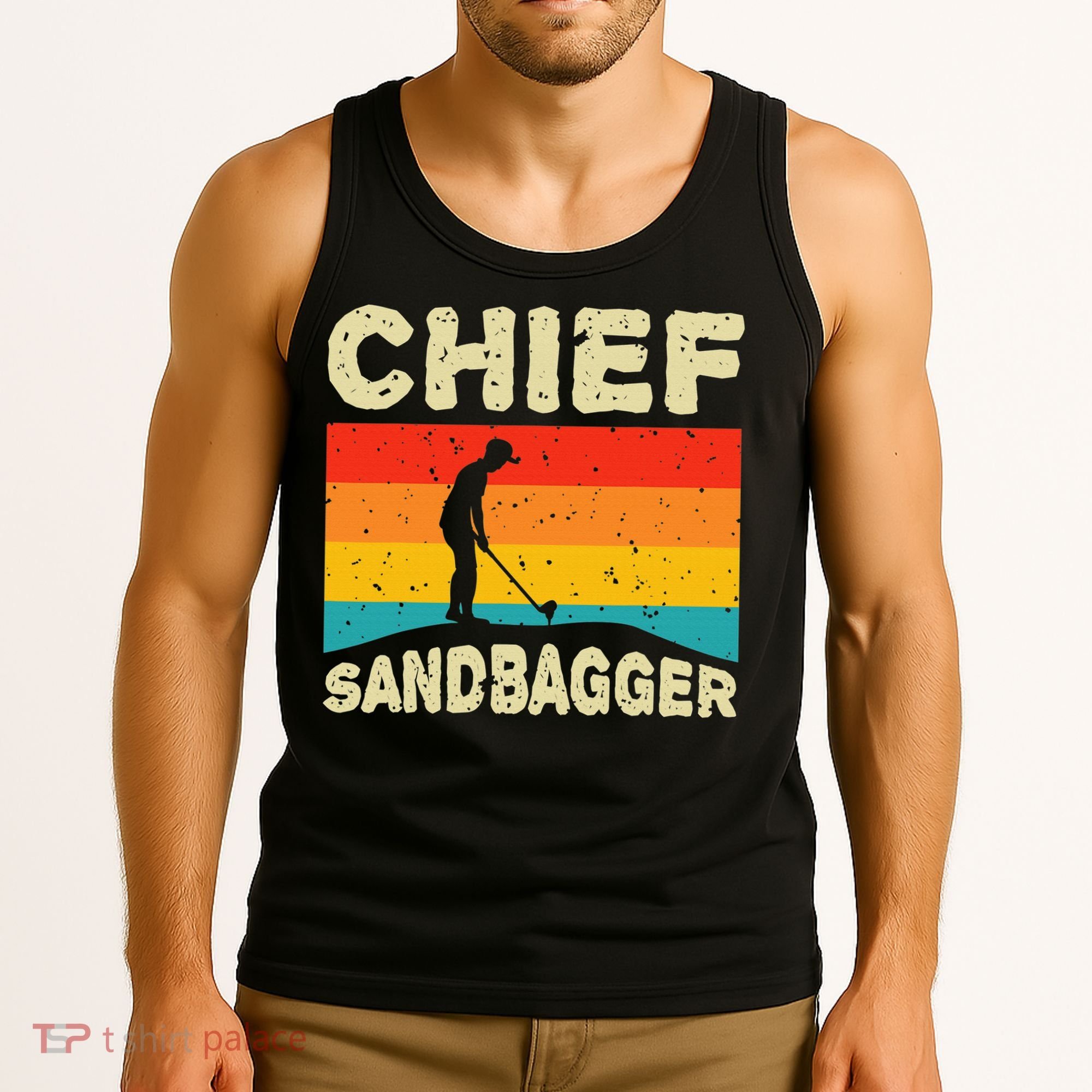 Chief Sandbagger Golfer Player Golf Lover Tank Top