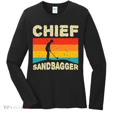 Chief Sandbagger Golfer Player Golf Lover Women's Long Sleeve Shirt
