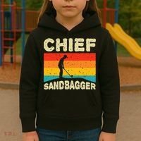 Chief Sandbagger Golfer Player Golf Lover Kids Hoodie thumb 3
