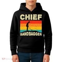 Chief Sandbagger Golfer Player Golf Lover Kids Hoodie thumb 4