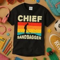 Chief Sandbagger Golfer Player Golf Lover Kids T-Shirt thumb 3