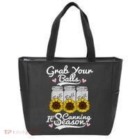 Canning Sunflower Grab Your Balls Its Canning Season Tote Bag thumb 0