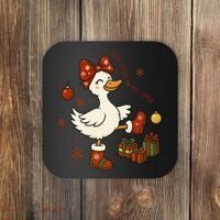 Christmas Silly Goose On The Loose Funny Coaster thumb 0