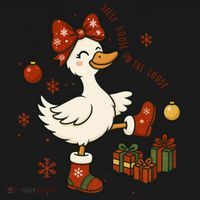 Christmas Silly Goose On The Loose Funny Coaster thumb 2