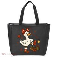 Christmas Silly Goose On The Loose Funny Tote Bag thumb 0