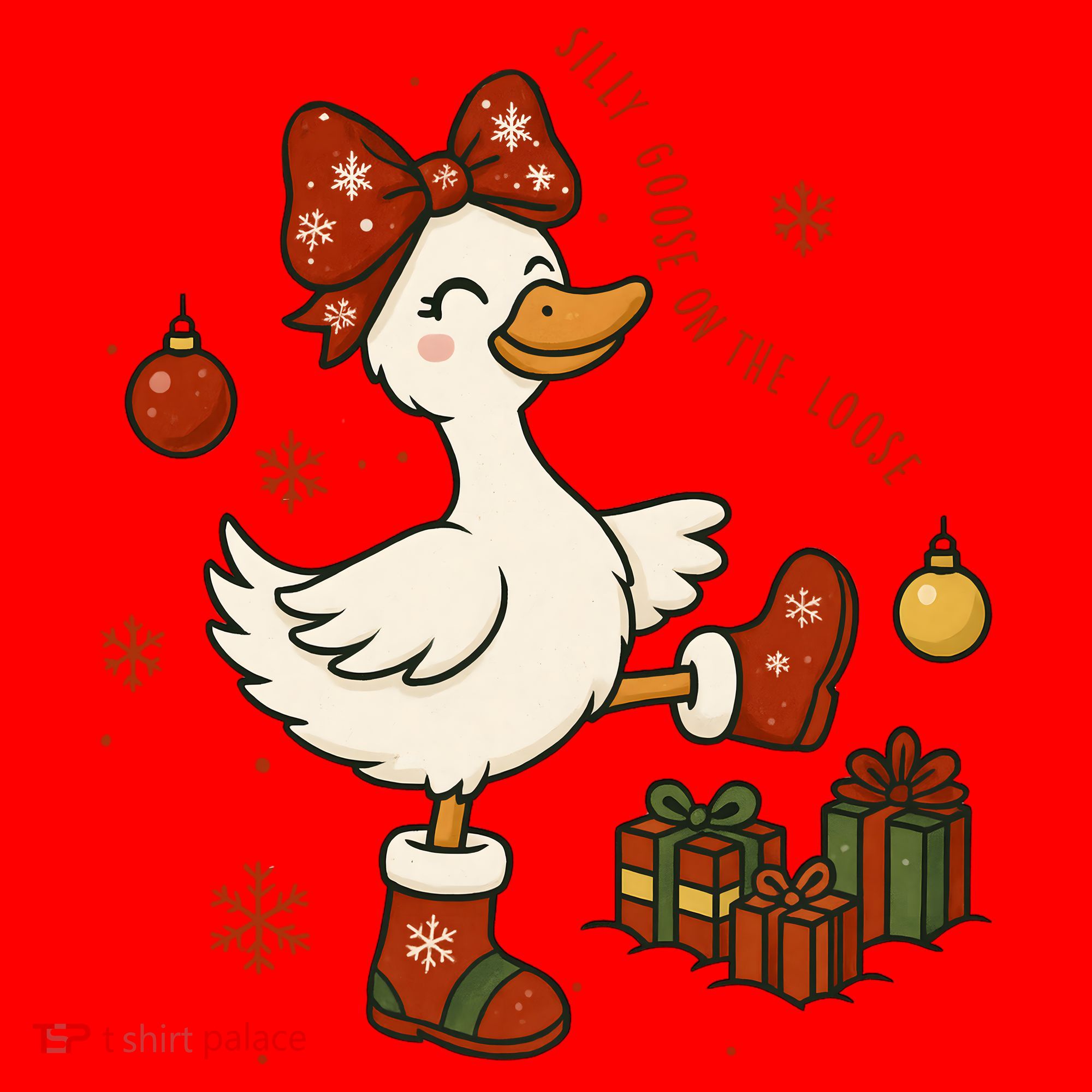 Christmas Silly Goose On The Loose Funny Santa Hat