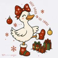 Christmas Silly Goose On The Loose Funny Long Sleeve Shirt thumb 2
