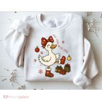 Christmas Silly Goose On The Loose Funny Sweatshirt thumb 2