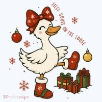 Christmas Silly Goose On The Loose Funny T-Shirt thumb 7