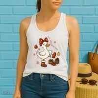 Christmas Silly Goose On The Loose Funny Women's Tank Top thumb 2