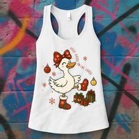 Christmas Silly Goose On The Loose Funny Women's Tank Top thumb 3