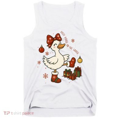Christmas Silly Goose On The Loose Funny Tank Top