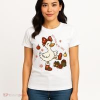 Christmas Silly Goose On The Loose Funny Women's T-Shirt thumb 4