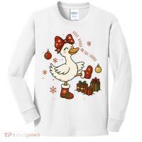 Christmas Silly Goose On The Loose Funny Kids Long Sleeve Shirt thumb 0