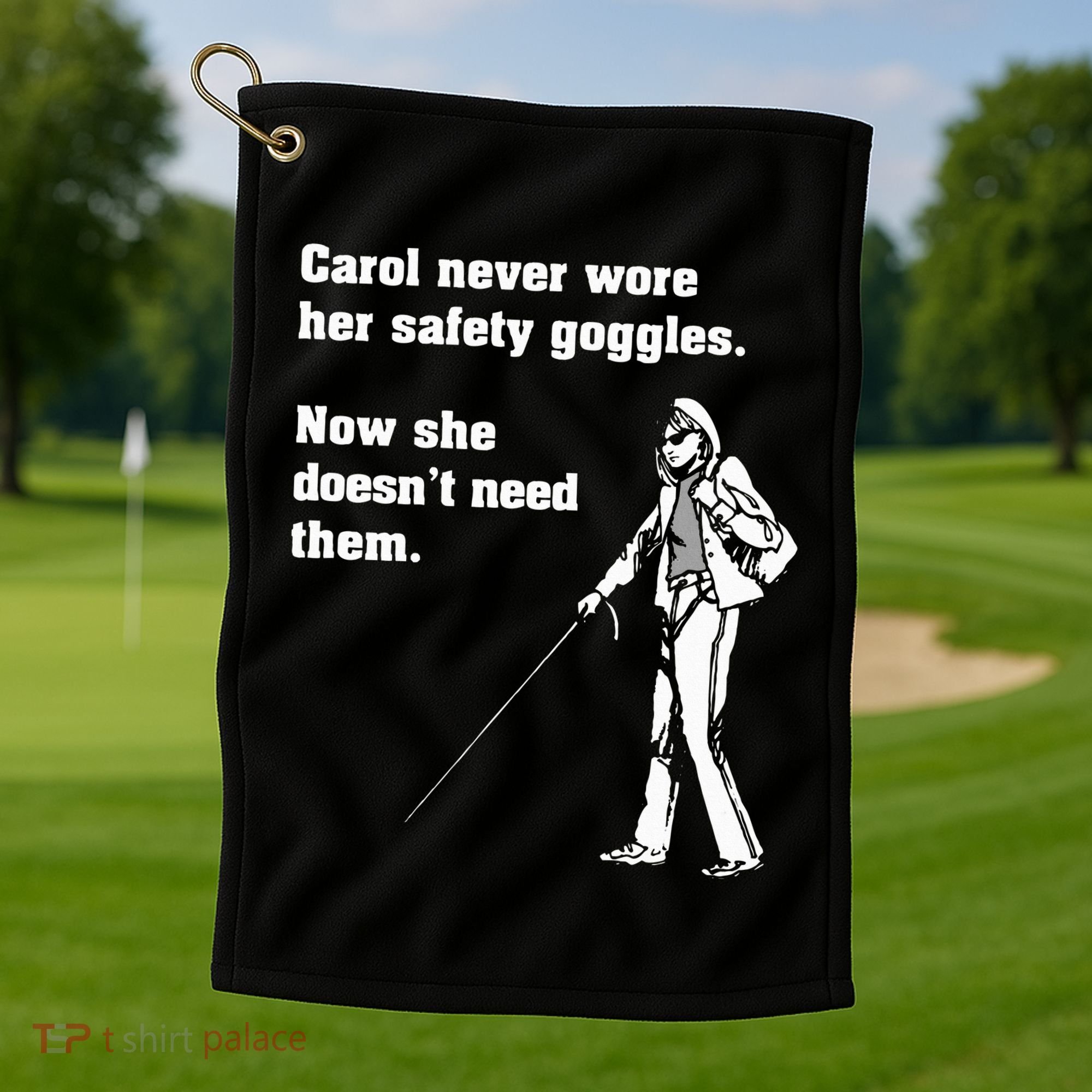 Carol Safety Goggles Funny Science T Chemistry Golf Towel
