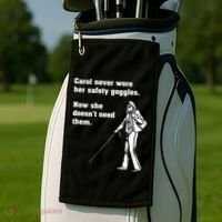 Carol Safety Goggles Funny Science T Chemistry Golf Towel thumb 2