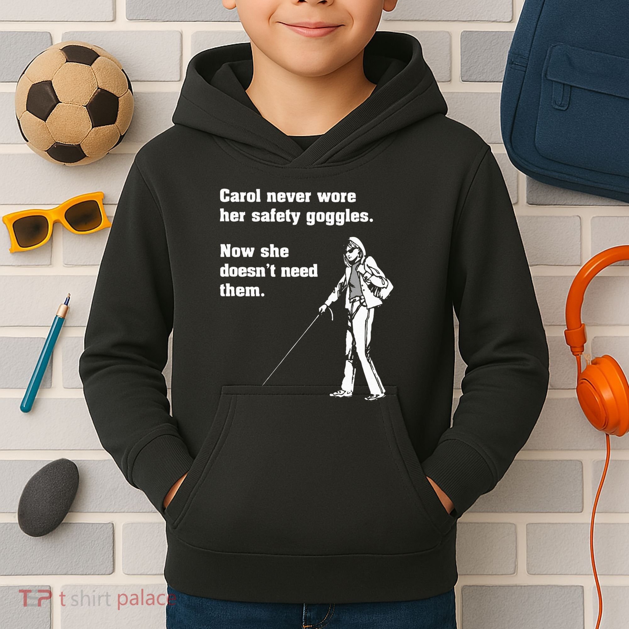 Carol Safety Goggles Funny Science T Chemistry Kids Hoodie