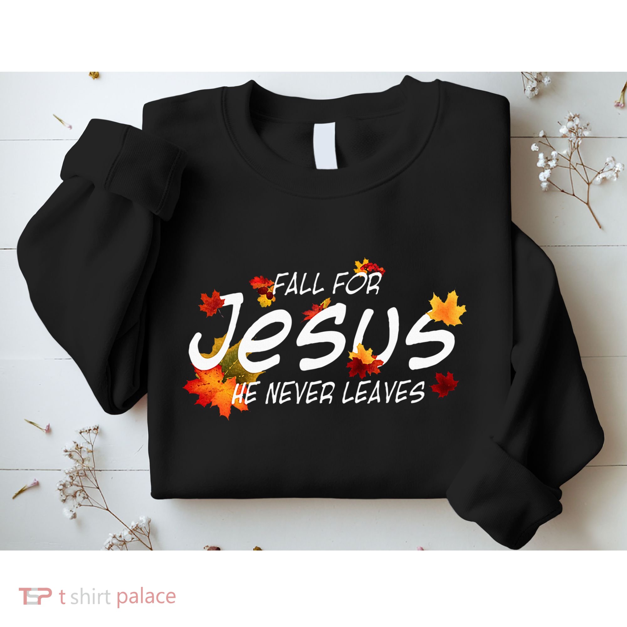 Christian Sayings Gifts Halloween Fall For Jesus Religious Sweatshirt
