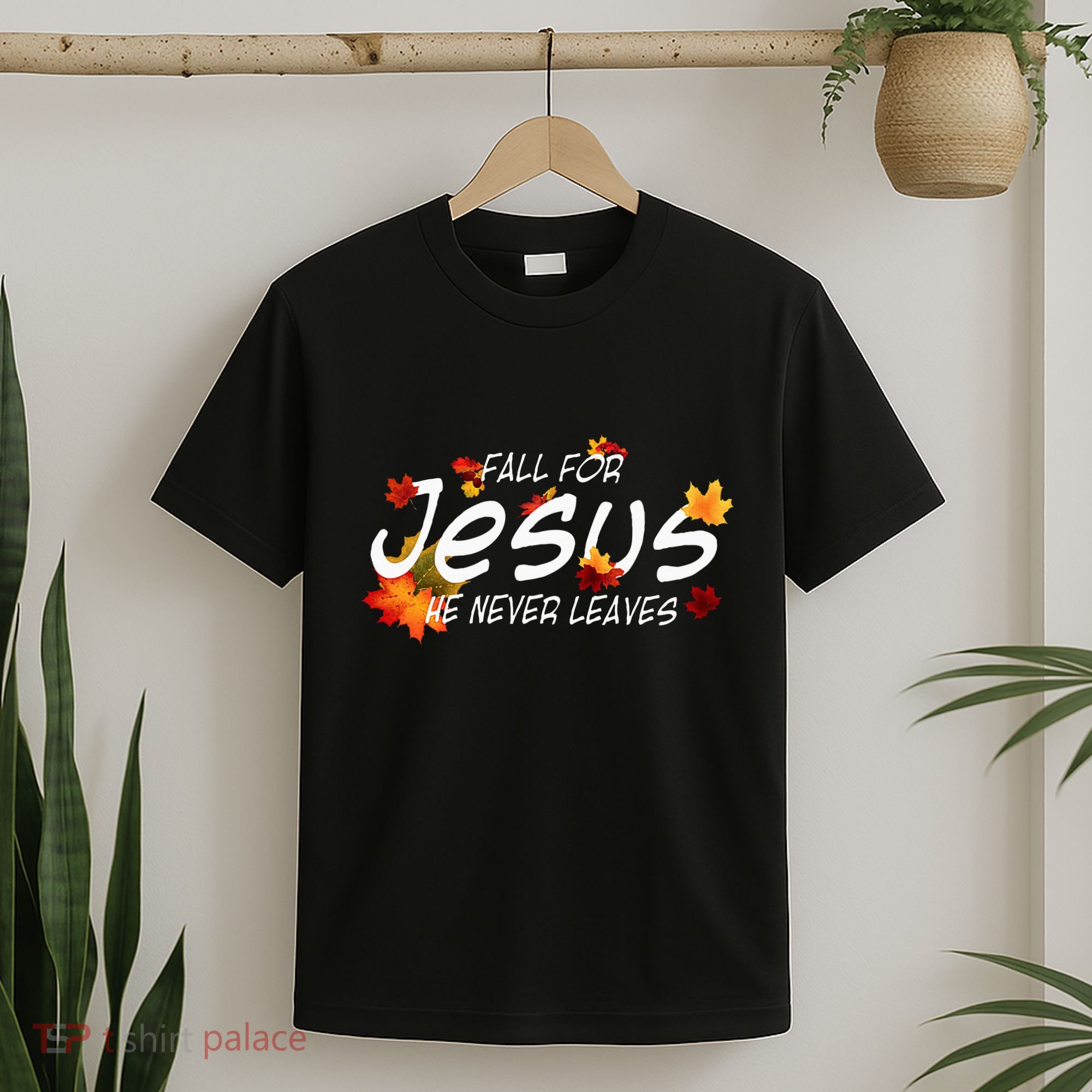 Christian Sayings Gifts Halloween Fall For Jesus Religious T-Shirt