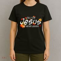 Christian Sayings Gifts Halloween Fall For Jesus Religious T-Shirt thumb 4