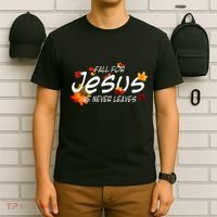 Christian Sayings Gifts Halloween Fall For Jesus Religious T-Shirt thumb 6