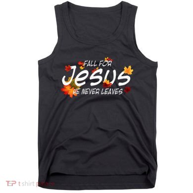 Christian Sayings Gifts Halloween Fall For Jesus Religious Tank Top