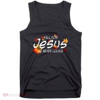 Christian Sayings Gifts Halloween Fall For Jesus Religious Tank Top thumb 0